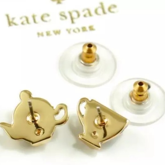 Kate Spade Tea Time Enamel Mismatched Earrings - Picture 3 of 3